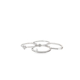 18k white gold .10ct G VS2 Round diamond stackable ring